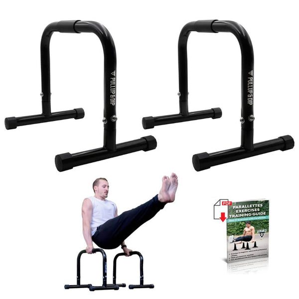 Fitness Parallettes aus Stahl, extra breiter Griff & rutschfest