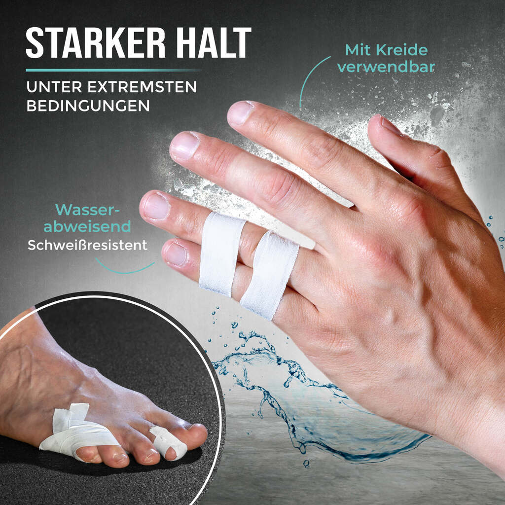 Fingertape mit extra starkem Kleber, 3 Rollen Klettertape