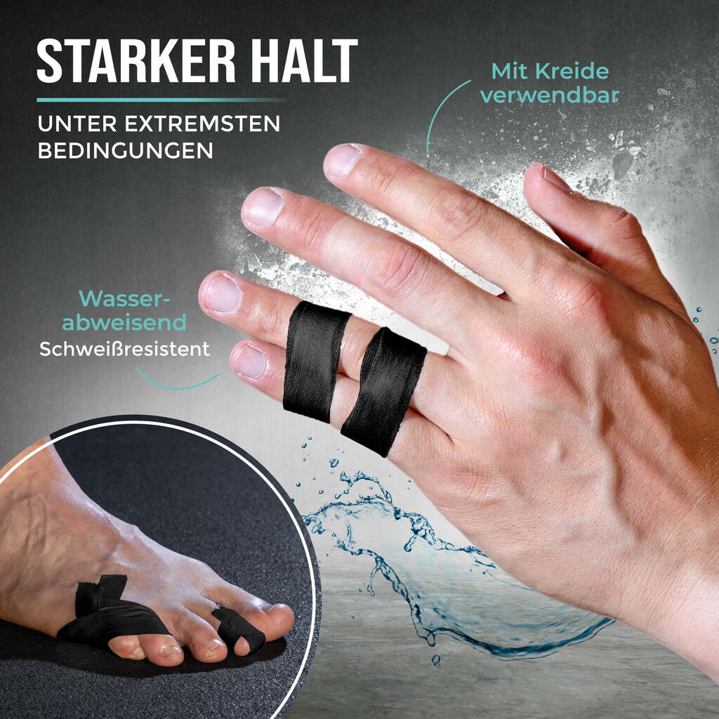 Fingertape mit extra starkem Kleber, 3 Rollen Klettertape