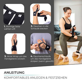 Wrist Wraps, Handgelenkbandagen für Calisthenics & Krafttraining, stabilisierend & schützend