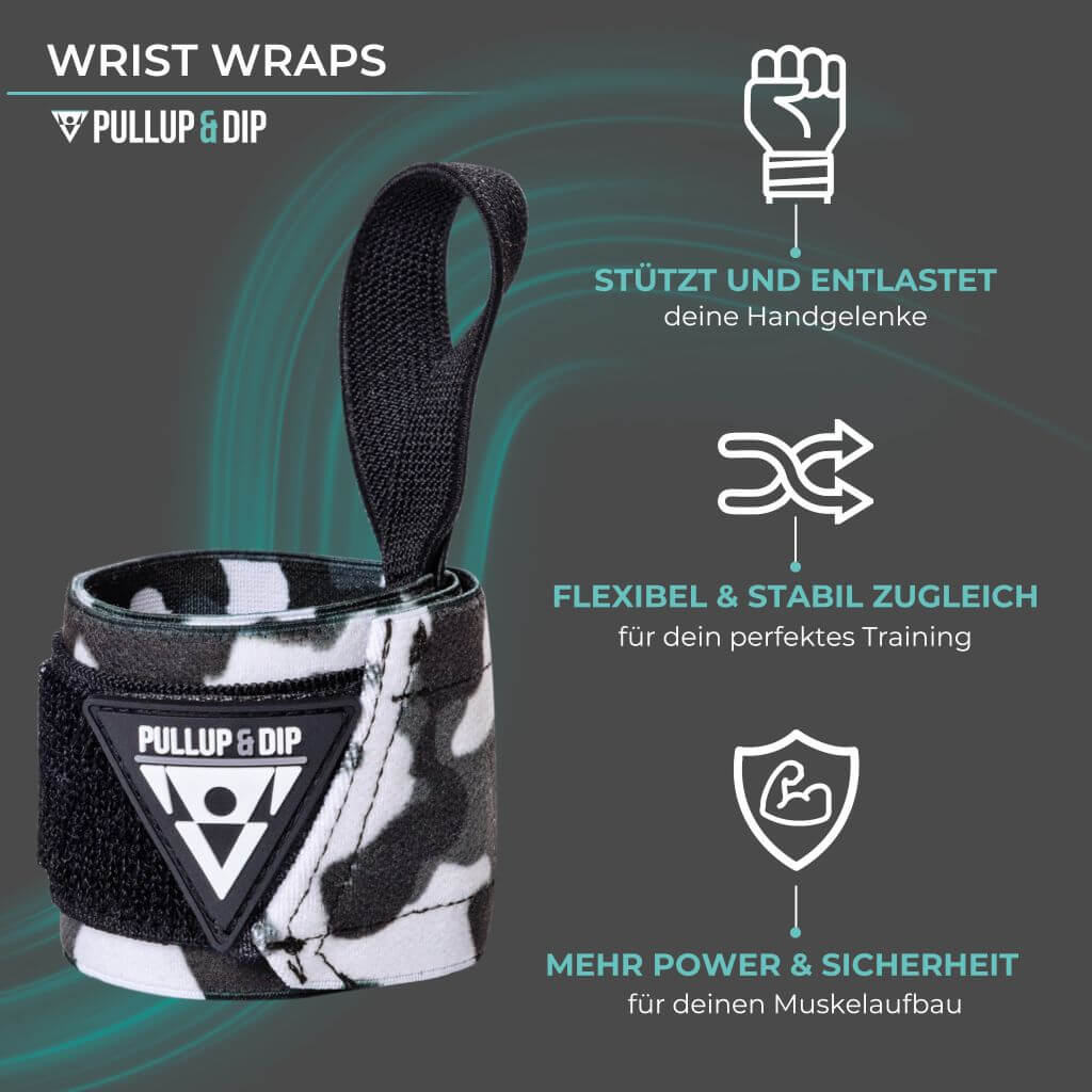 Wrist Wraps, Handgelenkbandagen für Calisthenics & Krafttraining, stabilisierend & schützend